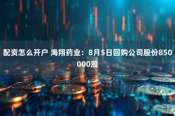 配资怎么开户 海翔药业：8月5日回购公司股份850000股